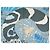 Hermès Foulard Jaguar Quetzal 90cm Seta Blu Marrone Bianco D'oro Grigio - vista 10