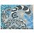 Hermès Foulard Jaguar Quetzal 90cm Seta Blu Marrone Bianco D'oro Grigio - vista 4