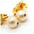 Orecchini a clip Chanel placcati oro con perla finta D'oro - vista 6