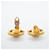 Orecchini Chanel Coco Mark Turnlock D'oro  - vista 3