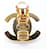 Orecchini Chanel Coco Mark Turnlock D'oro  - vista 4