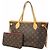 Borsa Tote Louis Vuitton Monogram Neverfull PM Marrone