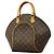 Borsa Louis Vuitton Monogram Ellipse MM Marrone