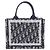 Borsa mini Christian Dior DIOR OBLIQUE Book Tote Blu - vista 2