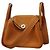 Hermès Borsa Hermes Lindy Mini in pelle Taurillon Clemence Gold D'oro