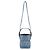 Way Fendi Mini borsa in denim blu jacquard FF - vista 4