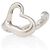 Anello Elsa Peretti in argento sterling con cuore aperto Tiffany & Co. - Misura 7 Metallico