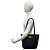 Bolsa Tote de couro Burberry Preto - vista 3