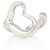 Tiffany & Co. Elsa Peretti Sterling Silber Open Heart Ring - Größe 6 3/4 Metallisch