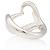 Tiffany & Co. Elsa Peretti Sterling Silber Open Heart Ring - Größe 6 3/4 Metallisch - Ansicht 3