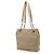 Chanel Schultertasche aus Leinen Braun Beige - Ansicht 2