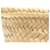 Chloé Borsa Marcie Medium Basket in Raffia e Vitello Chloe Marrone - vista 6