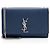 Borsa a Spalla Saint Laurent Grain de Poudre Monogram Kate Medium Blu