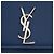 Borsa a Spalla Saint Laurent Grain de Poudre Monogram Kate Medium Blu - vista 10