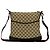 Bolso de hombro Gucci GG Canvas y cuero Castaño Beige