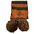 Sciarpa Vivienne Westwood in lana a righe Arancione