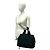 Borsa a mano in pelle Vitello Daino Prada Nero - vista 3