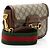 Gucci GG Supreme Horsebit 1955 Mini Crossbody Marrone Beige - vista 2