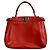 Fendi Peekaboo Mini Lederhandtasche Orange