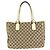 Gucci GG Canvas Leder Tote Bag Braun Beige