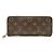 Slender Portafoglio in tessuto Louis Vuitton Clemence Marrone