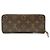 Slender Portafoglio in tessuto Louis Vuitton Clemence Marrone - vista 2