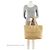 Saint Laurent Raphia Logo Tote Braun Beige - Ansicht 5