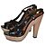 Sandali Schutz in vernice nera con tacco Nero