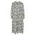 Autre Marque TIARA Kleid mit Schleife und Tulpenprint Schwarz Weiß Roh