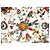 Carré Hermès Kachina di Kermit Oliver 90 cm Seta Bianca Marrone Nero Bianco Rosso Blu D'oro Verde Giallo - vista 2