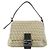 Borsa a tracolla Fendi Mamma Baguette Marrone Beige