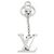 Portachiavi Louis Vuitton LV Initials Argento