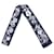 Sciarpa in seta blu navy e bianco Chanel  - vista 1
