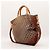 Bamboo Borsa Gucci GG Supreme manico bambù Marrone Monogramma - vista 4