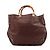 Gucci Borsa Shopper Bamboo Marrone - vista 3