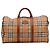 Burberry Haymarket Check Canvas and Leather Weekend Bag Brown Black Red Beige