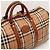 Burberry Haymarket Check Canvas and Leather Weekend Bag Brown Black Red Beige - view 7