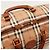 Burberry Haymarket Check Canvas and Leather Weekend Bag Brown Black Red Beige - view 8