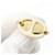 Hermès Boucles d'oreilles Hermes Mini Maillon 100052FE Beige  - vue 3
