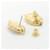 Hermès Boucles d'oreilles Hermes Mini Maillon 100052FE Beige  - vue 4