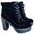Stuart Weitzman Botines de plataforma en terciopelo negro