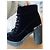 Stuart Weitzman Botines de plataforma en terciopelo negro - vista 3