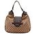 Borsa Hobo in tela Monogram Gucci Marrone Beige