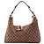 Borsa Hobo in tela monogramma Gucci Marrone