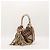 Bamboo Gucci Borsa Hobo Shopper in Tela Monogramma e Bambù Marrone Beige - vista 2