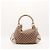 Bamboo Gucci Borsa Hobo Shopper in Tela Monogramma e Bambù Marrone Beige - vista 3