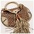 Bamboo Gucci Borsa Hobo Shopper in Tela Monogramma e Bambù Marrone Beige - vista 6