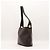 Céline Celine Borsa Hobo in Tela Triomphe Marrone Nero - vista 4