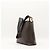 Céline Celine Borsa Hobo in Tela Triomphe Marrone Nero - vista 7