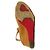 Sandali con zeppa in pelle tan Christian Louboutin Marrone - vista 6